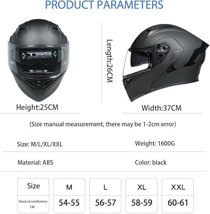 Bluetooth Motorcycle Helmet,Modular Motorcycle Helmet with Bluetooth,DOT Approved Dual Visor Full Face Flip up Bluetooth Integrated Motorcycle Helmets for Adults Men Women