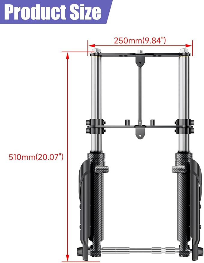 Mini Bike Front Forks Suspension Kit Imitation Carbon Fiber Replacement for Monster Mega Moto MMB80 MMB105 80cc 105cc Coleman CT100U Baja DB30 GMB100 Motovox MBX10 MBX11 Minibike Parts