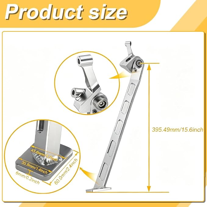 Dirt Bike Side Stand Kickstand Compatible with Stark Varg MX & EX | Aluminum, Parking Support Leg, Large Footpad