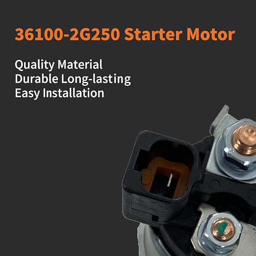 12V Starter Motor 36100-2G250 Compatible with Kia Optima& Sorento 2016-2020, Hyundai Santa Fe Sport 2017-2018, Sonata 2015-2019, Tucson 2010-2015 Replace# 361002G250 106974