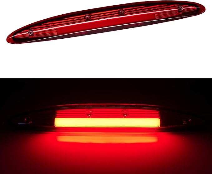 Third 3rd Brake Light LED for 1997-2002 Ford Expedition, High Mount Rear Brake Lights Assembly for 97-02 Expedition, Waterproof Center Cab Lamp Stop Light (RED)
