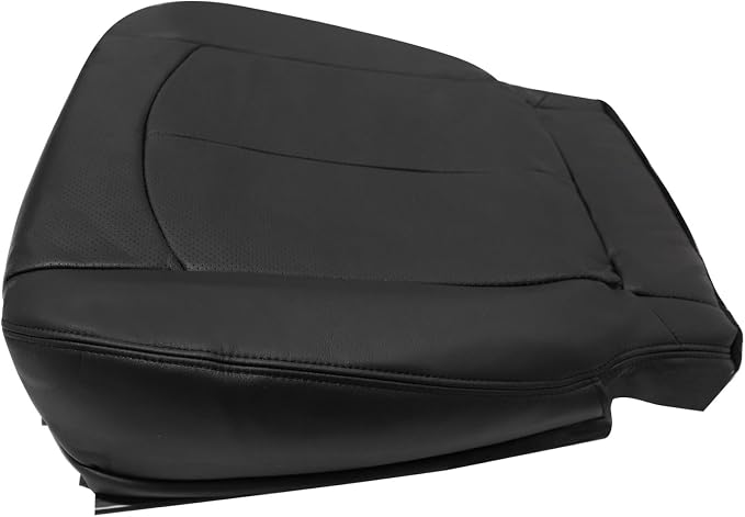 FZJDSD Black Driver & Passenger Side Bottom Perforated Microfiber Leather Replacement Seat Covers Compatible with Infiniti G37 2008 2009 2010 2011 2012 2013