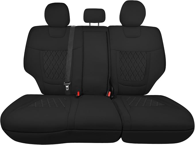 FH Group Custom Fit Car Seat Covers Specifically Made for Toyota Sienna 2021-2024, Red Ultraflex Neoprene Full Set Automotive Seat Covers, 8 Seater SUV Seat Covers, Toyota Accessories