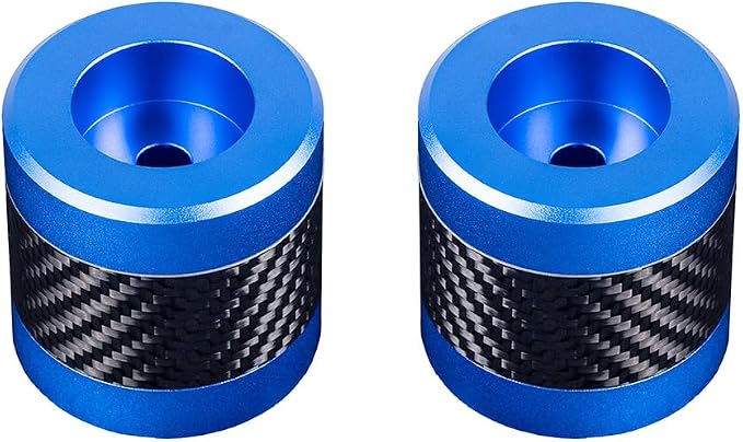 Advanblack Protek Machined CNC Alumium with Carbon Fiber Inlay Crash Bar Slider (Blue CNC w/Carbon Inlay)
