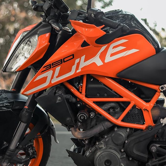 Motoaggrandize Frame Sliders | Crash Protectors for KTM Duke 125 | 200 | 250 | 390 [Gen 1 and Gen 2 only] | Colour: Black