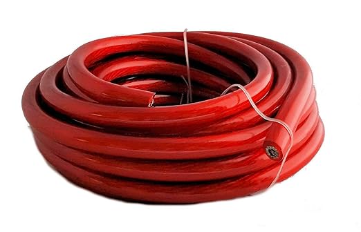 IMC Audio 1/0 Gauge CCA Power Red Wire Cable (50ft Red) Battery Cable Wire, Automotive, Car Audio Speaker Home Stereo System, RV Trailer, Amp Wiring 0 Guage Power Wire Cable 0 Car Audio