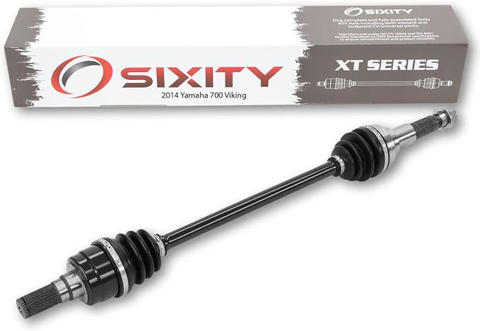 Sixity XT Rear Right CV Axle for Yamaha Viking 700 2014 - YXM700DHEH 4X4 | Complete axle assembly with a 5140 chrome steel shaft, inboard and outboard CV joints, fully assembled