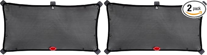 Munchkin® Brica® Magnetic Stretch to Fit™ Car Window Shade for Baby, Side Window Sun Shade, Black, 2 Pack