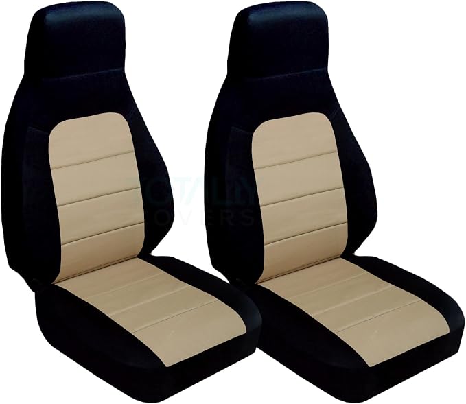 Totally Covers Compatible with 1990-2000 Mazda MX-5 Miata Seat Covers: Black and Sand (22 Colors) Bucket