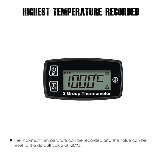 LCD Display Digital Engine Temperature Gauge Thermometer Waterproof Thermometer is Designed to Measure Engine Temperatures Such as Ships,Lawn Mowers,Snowblowers,Chainsaws,etc