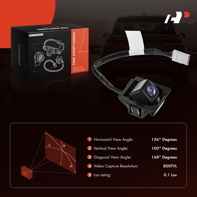 A-Premium Park Assist Camera Rear View Backup Reverse Camera Compatible with Select Chevrolet Models - 2016-2017 Camaro