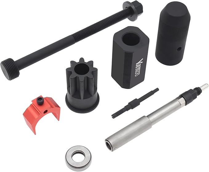 9U-6891 Injector Sleeve Remover Installer Set + J-42083 Automatic Timing Pin + 9U-7227 Injector Height Tool + J-38587-A Engine Barring Socket Fits for CAT Caterpillar 3406E C15 C16 Engines
