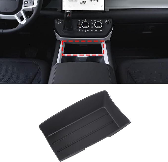 Center Console Organizer Tray Compatible with 2025-2026 New L@nd Rover Defender 90/110/130, Silicone Center Console Storage Box Insert Secondary Tray (Not fit Defender 2020-2024)