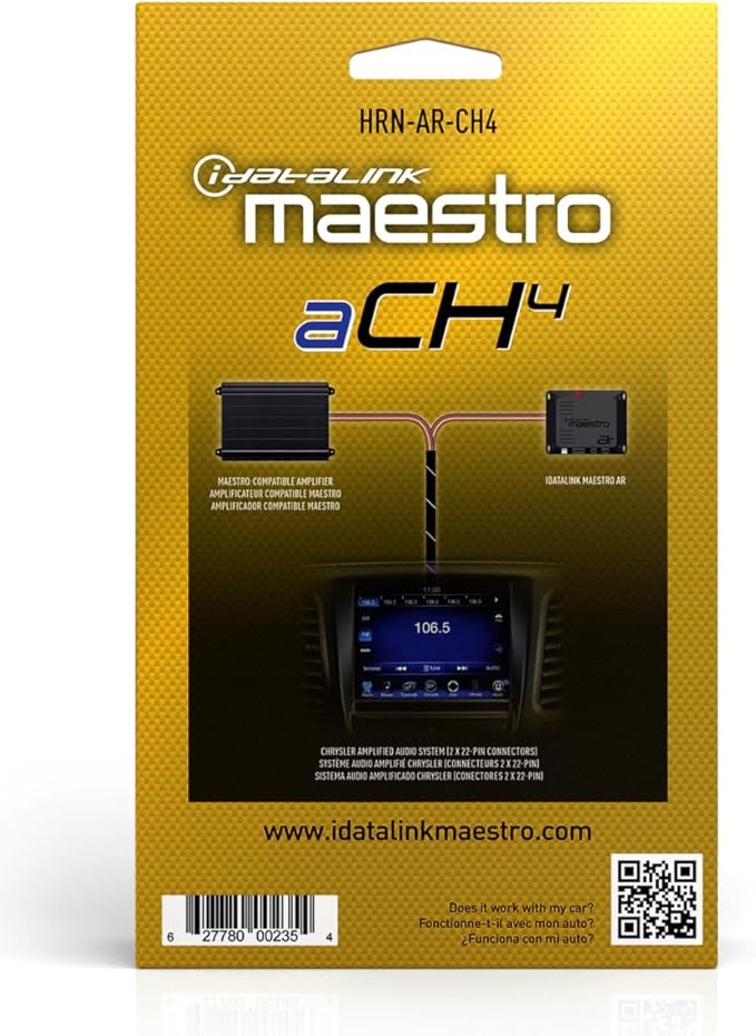 Maestro HRN-AR-CH4 Plug and Play Amplifier Harness for Chrysler, Dodge, Jeep Vehicles