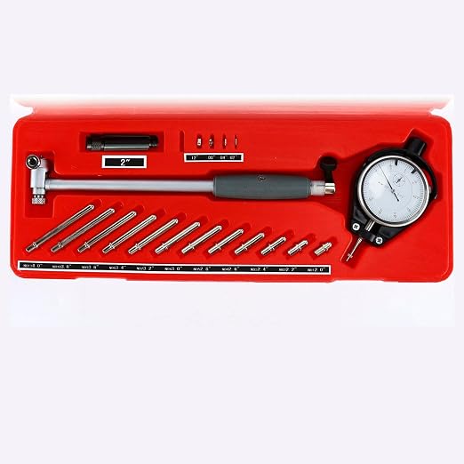 YaeTek 2" - 6" Dial Bore Gauge Set 0.001" Deep Engine Hole Cylinder Measurement Gage Cylinder Dial Bore Indicator Gauge