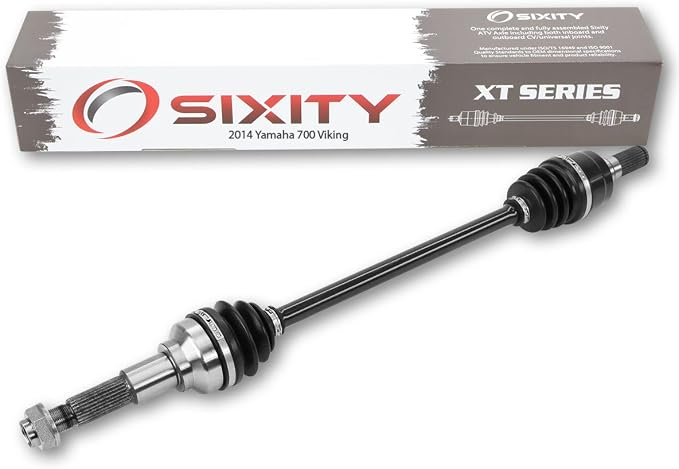 Sixity XT Rear Right CV Axle for Yamaha Viking 700 2014 - YXM700DHEH 4X4 | Complete axle assembly with a 5140 chrome steel shaft, inboard and outboard CV joints, fully assembled