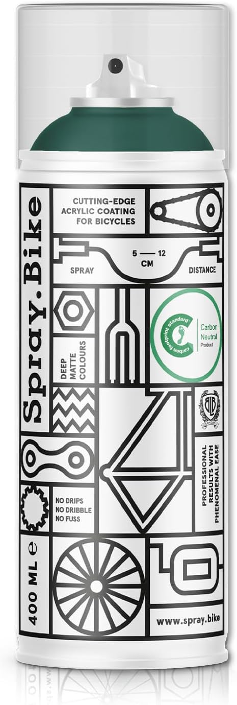 Spray.Bike Spray Paint | Designed Mainly for Bicycles | Multi-Use Acrylic Spray Paint for Metal, Plastic | High Coverage Bike Paint, 400ml, Greenwich
