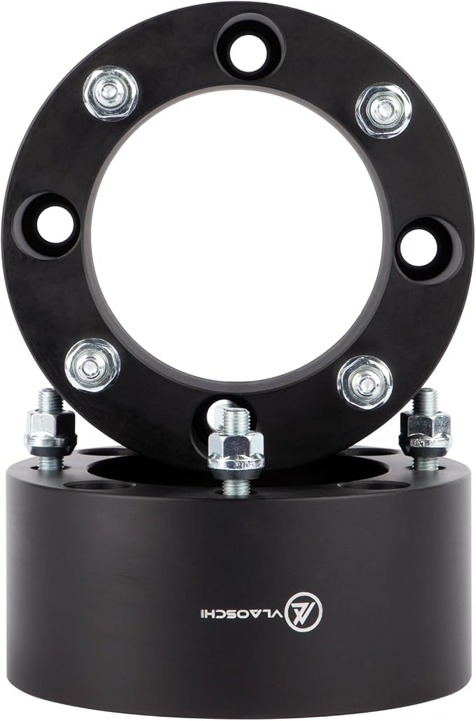 Black Forged 4x137 ATV Wheel Spacers 3 Inch with 12x1.5 Studs Compatible with Honda Can-Am 4 Lug for 2019-2022 Talon 1000R 1000X | 2016-2022 Pioneer 1000 | 2017-2022 Maverick X3 - Pack of 4