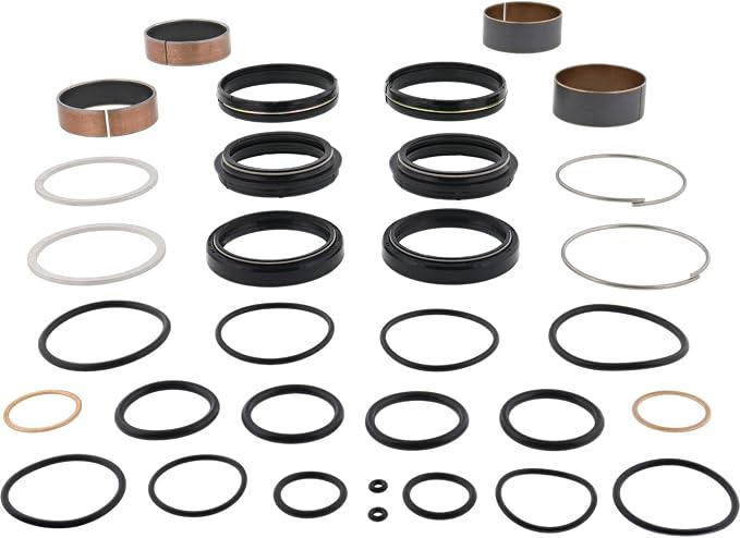 Pivot Works Fork Rebuild Kit PWFFK-H02-020 Compatible with/Replacement for Honda CR250R 1997-2004, Black