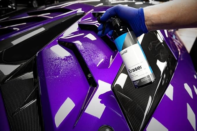 CARPRO Eraser Polish & Oil Remover - Ceramic Coating Prep, Complete Removal of Polishing Oils for Application of CQUARTZ Ceramic Coat, Anti-Static, Dust Free, No Silicone - 500mL (17oz) and Sprayer
