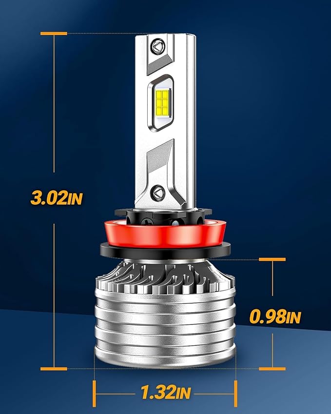 SEALIGHT X4i H11 LED Fog Bulbs, 70000LM Brightest, 6500K Cool White, 3Mins Easy Installation, 10 Years Lifespan, Plug-N-Play, IP68 Waterproof, 2 Pack