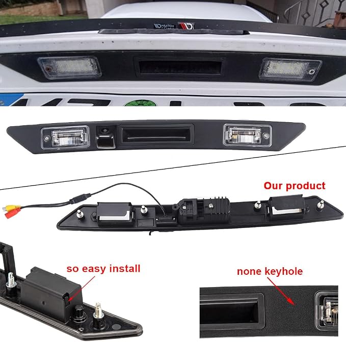 Trunk Handle Vehicle Camera Rear View Camera Parking Reverse for Audi A3 A4 A6 Avant 8P1 8PA 8E2 B6 8EC B7 8E5 4F2 C6 Sportback 8P48275743FZ Waterproof Night Vision Back up Reverse