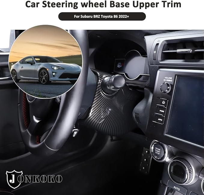 Car Steering Wheel Base Upper Trim For Subaru BRZ Toyot@ 86 2022-2023 Interior Steering Wheel Base Decoration Accessories (Carbon Fiber)