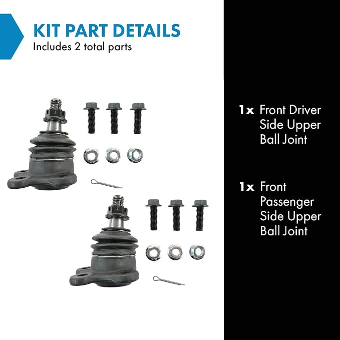 TRQ Front Upper Ball Joint Set Compatible with 2004-2012 Chevrolet Colorado GMC Canyon 2006 Isuzu i-350 2007-2008 i-370