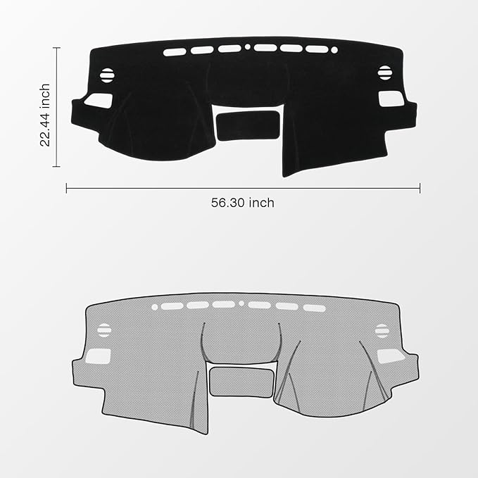 KUST Black Dash Cover for Subaru Forester 2014-2017 2018 Left Hand Driving Non-Slip Dashboard Cover Polyester Center Console Dash Cover Interior Accessories for Forester Custom Fit Dash Mat
