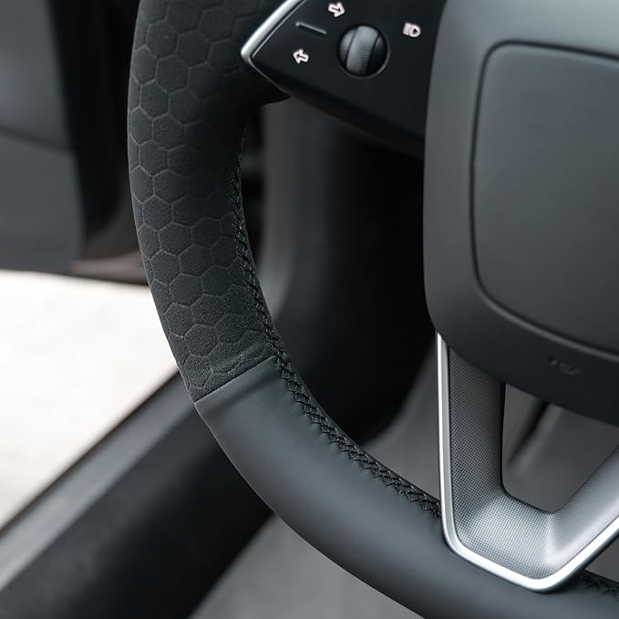 MEWANT Stitching Steering Wheel Cover for Tesla Model 3 Highland 2025 Model Y Juniper Tesla Model Y Juniper Accessory