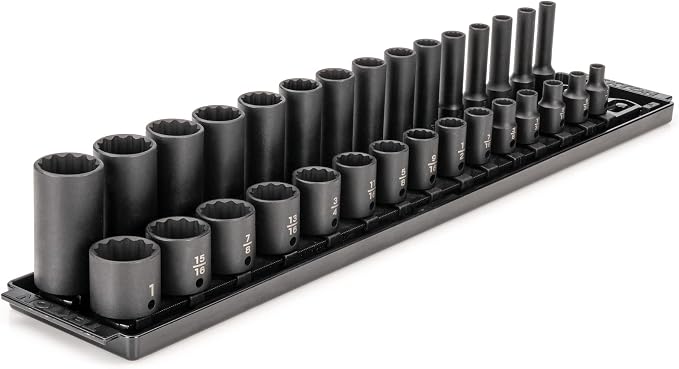 TEKTON 3/8 Inch Drive Impact Socket Set, 30-Piece | SID91214