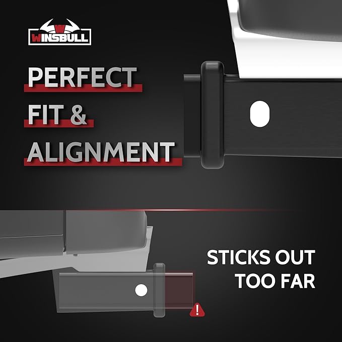 2.5 Inch to 2 Inch Hitch Reducer Sleeve for Ram 2500 3500 Accessories, Push in with Confidence Perfect Alignment Hitch Receiver Adapter
