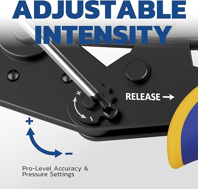haisstronica Crimping Tool For Heat Shrink Connectors-AWG 26-10 Ratchet Wire Terminal Crimper-Ratcheting Crimper Tools-Available For Insulated Nylon Connectors and Electrical Wire Connectors HS-8327