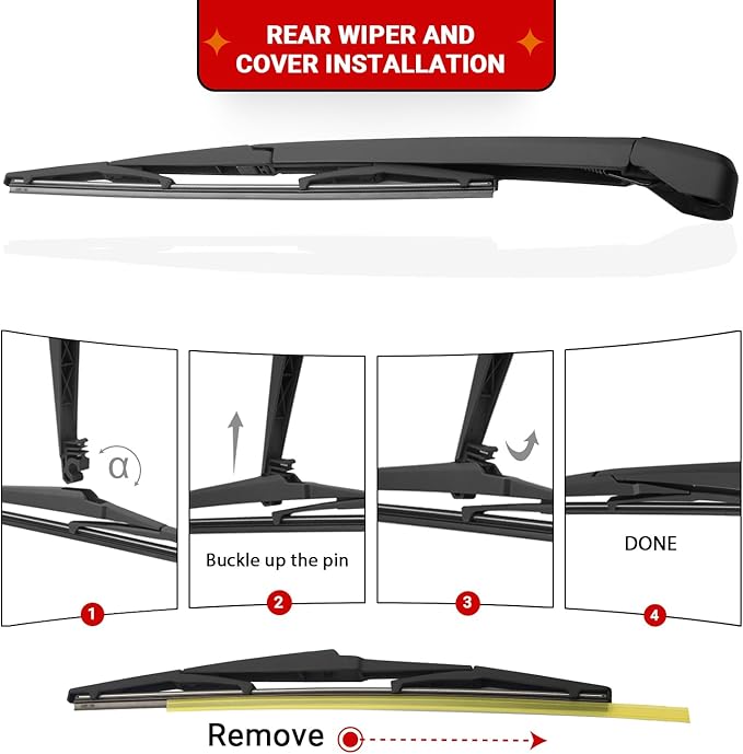 Windshield Wiper Blades Replacement for Toyota CHR C-HR 2018 2019 2020 2021 Original Factory Quality Front Rear Wipers Blade Set for Car - 26" 16" 14" (Piece of 3)