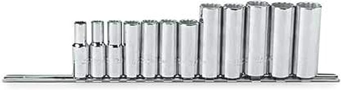 Stanley J52209 12-pc 12 Point 3/8" Drive Metric Deep Socket Set