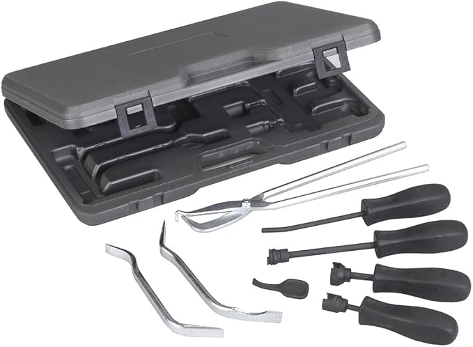 OTC 6516 8-Piece Drum Brake Tool Set - Set Includes 3 Different Spoons and 5 Different Spring Tools Designed to Service Many Import and Domestic Drum Brakes