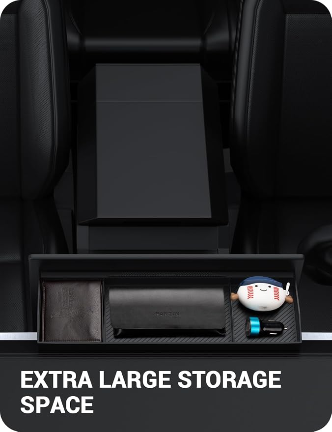 BASENOR Tesla Cybertruck Behind Screen Storage and Cybertruck Trash Can