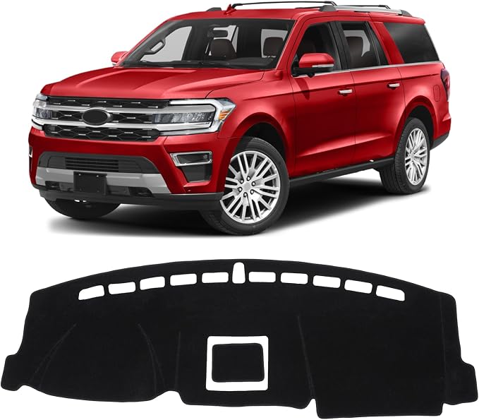 KUST Black Dash Cover for Ford Expedition 2018-2021 (Only fits 4.3-inch Touch Screen Dashboard. Not fits 12-inch/15.5-inch Touch Screen Dashboard) Dashboard Cover Non-Slip Accessories for Expedition