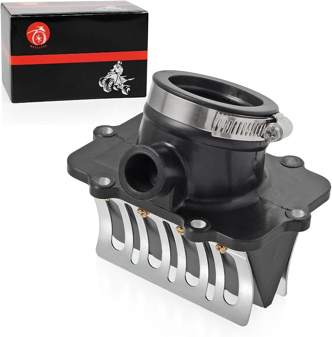 Carb Flange Intake Socket & Reed Valve Compatible with Ski-Doo GSX GTX MXZ Summit 600 HO （NO-SDI）2003-2007 MXZ REV 800 2003 Replaces OEM# 420867879