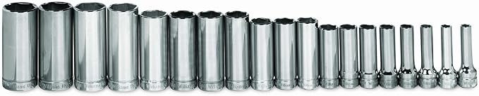 Williams MSBD-19HRC 19-Piece 3/8-Inch Drive Metric Deep 6 Point Socket Set