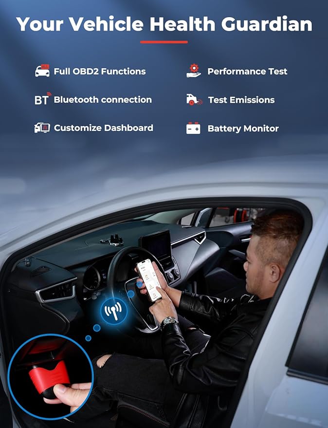 AUTOPHIX 3210 OBD2 Scanner Bluetooth Code Reader with AUTOPHIX BAS300 Plus OBD2 Scanner & Battery Tester