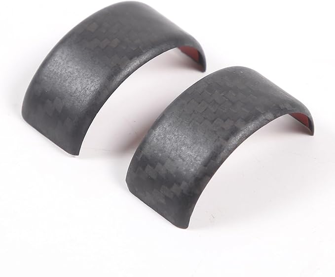 Daeiclru Real Carbon Fiber Steering Wheel Circle Cover Sticker Compatible with Chevrolet Corvette C8 Stingray 2020-2025, Steering Wheel Top Center Guide Decorative Accessories (Matt Black)