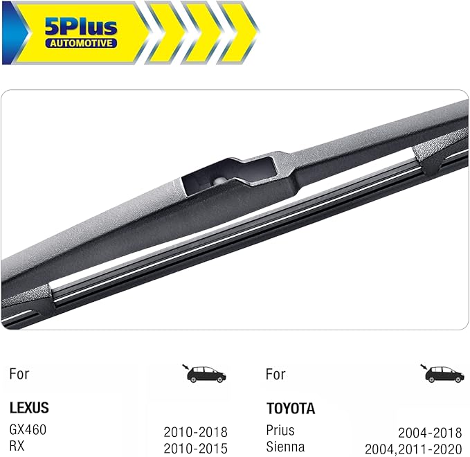 5 PLUS® 16" Rear Wiper Blade Replacement For 2022-2004 Toyota Prius Rear Wiper Blade, For 2020-2011 Toyota Sienna Rear Windshield Wiper Blade