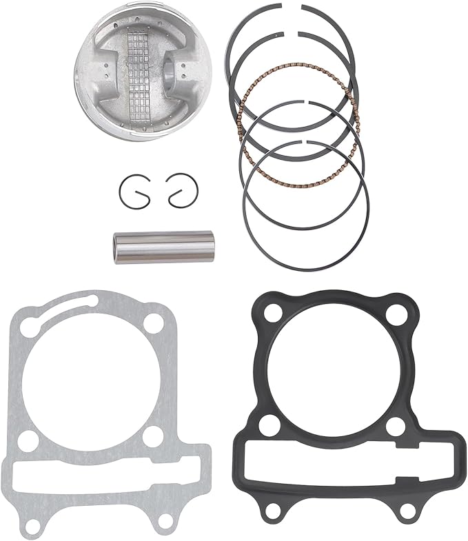 GOOFIT 62.5mm Engine Parts Cylinder Liners Heads Piston Gasket Block Kit Replacement for GY6 180cc 200cc 250cc ATV Off-Road Vehicle Engines