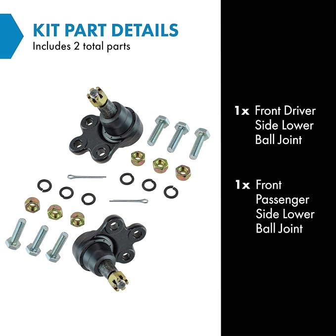 TRQ Front Lower Driver and Passenger Side Ball Joint Set Compatible with 2010-2017 Chevrolet Equinox 2010-2017 GMC Terrain