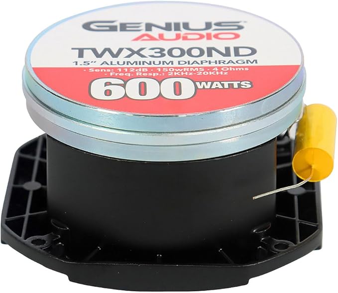 Genius Audio TWX300 4" Super Bullet Tweeter Ferrite 1.75" Vc 400W 4 Ohm