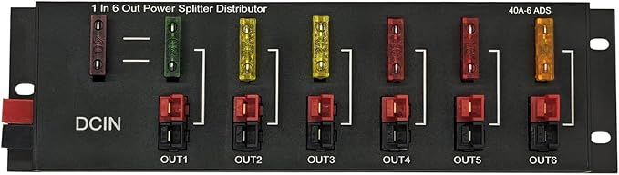 1 in 6 Connector Power Divider Power Board 40Amp Power Pole Distribution Block Module Powerpole Distribution Block.