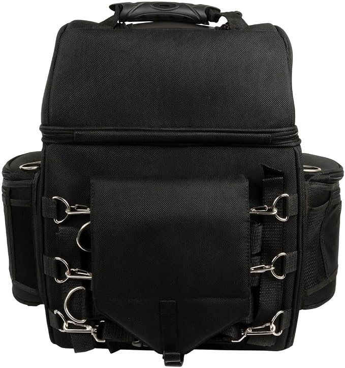 Milwaukee Leather SH682 Medium Black Motorcycle Textile Sissy Bar Travel Bag - Medium