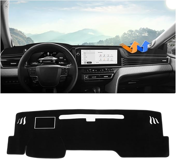 Autorder Dashboard Cover Mat for Toyota Camry 2025 2026 Accessories Dash Cover Upgrade Velvet Dash Mat Sunshade Glare UV Rays Protector(Without HUD)