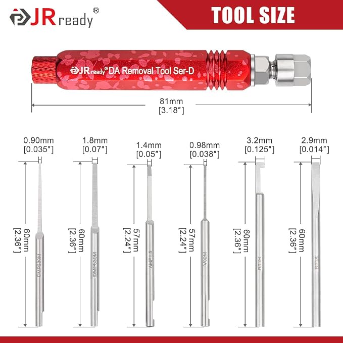 JRready ST5282 Electrical Pin Extractor Tools for AMP/Delphi Metripack/TE/JST/Deutsch Connectors, Pin Removal Tool Kits for Car Repair Electrical Harness and Connectors disassemble terminals